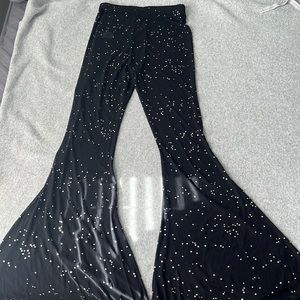 Mesh sparkly pants